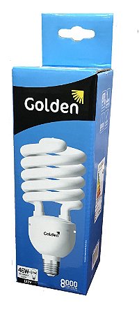LÂMPADA FLUORESCENTE ESPIRAL 46W 127V GOLDEN