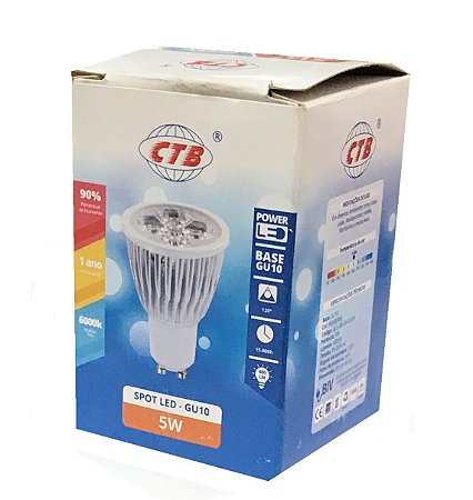 LÂMPADA LED GU 10 4,8W BRANCA FRIA 6000K CTB