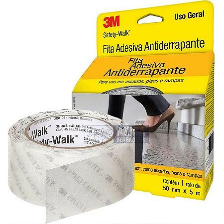 FITA ANTIDERRAPANTE 3M INT 5CMX5M TRANSPARENTE