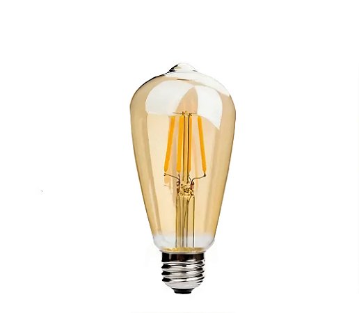 LÂMPADA FILAMENTO LED ST-64 AMBAR