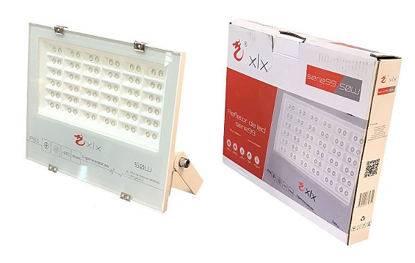 REFLETOR LED 50W BRANCO FRIO SLIM FATTO LUX