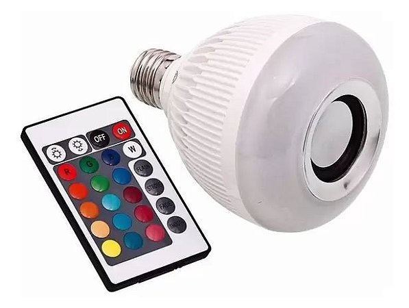 LÂMPADA LED 6W RGB SOM BLUETOOTH