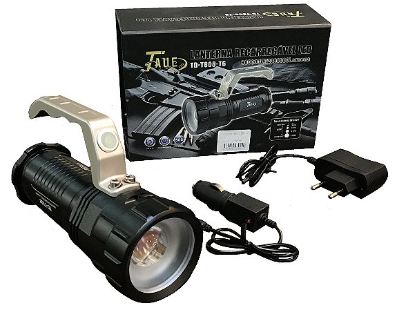LANTERNA RECARREGÁVEL LED COM ALÇA TD-T808-T6