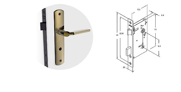 FECHADURA SOPRANO YES WC REF: 03003081515