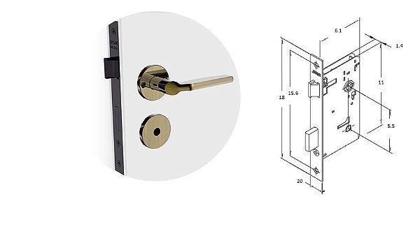 FECHADURA SOPRANO YES WC REF: 03003079215