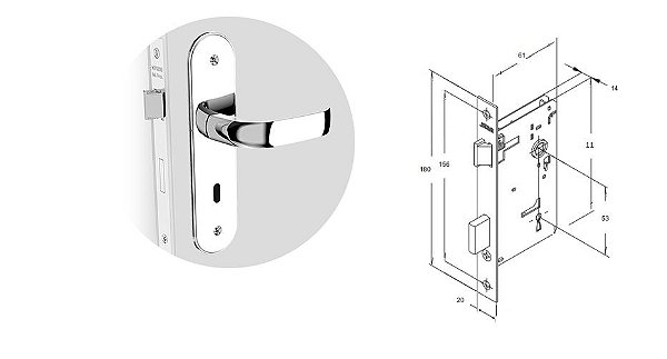 FECHADURA SOPRANO ICARO INTERNA REF:03002079517