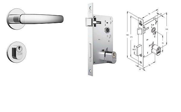 FECHADURA STAM CLASSIC 3100 ROSETA REDONDA INOX EXTERNA