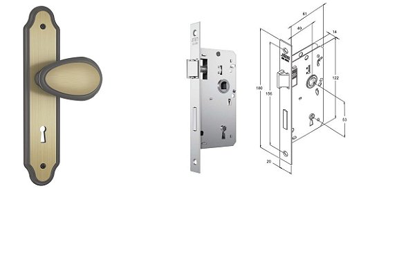FECHADURA STAM 813/10 ESPELHO OXIDADO INTERNO