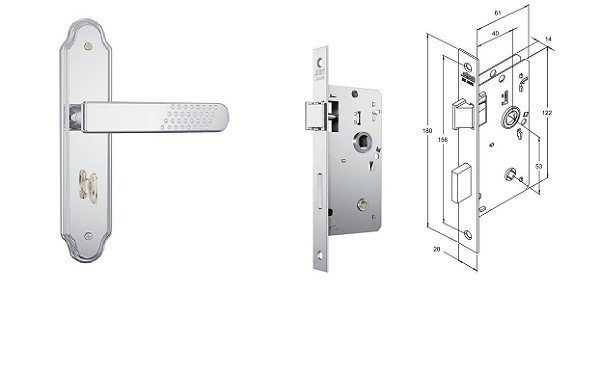FECHADURA STAM 823/21 BANHEIRO ESPELHO INOX