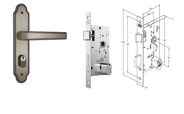 FECHADURA STAM 803/23 ESPELHO ANTIQUE