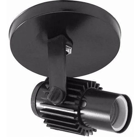 SPOT ALETADO 1 LÂMPADA PRETO