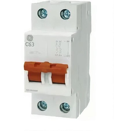 DISJUNTOR DIN BIPOLAR GE CURVA C 20 A