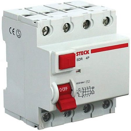 INTERRUPTOR DIFERENCIAL STECK 4P 40A 300MA