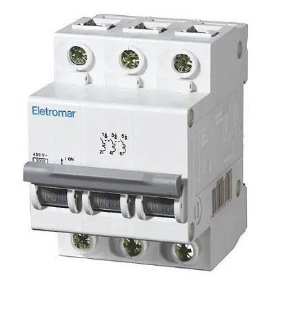 DISJUNTOR DIN TRIPOLAR ELETROMAR CURVA C 63 A