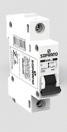 DISJUNTOR DIN UNIPOLAR SOPRANO CURVA C 63A