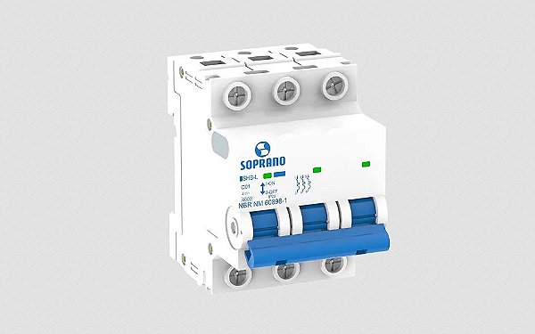 DISJUNTOR DIN TRIPOLAR SOPRANO CURVA C 125A