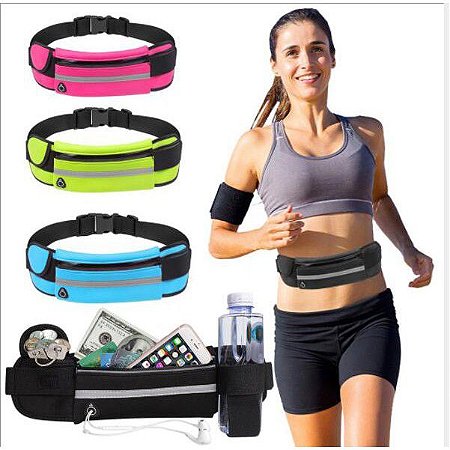 Bolsa Pochete Fitness Multiuso Com Suporte para Garrafa D'água Corrida