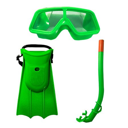 Snorkel Kit de Natação Infantil Óculos e Canudo para respiração Praia Piscina