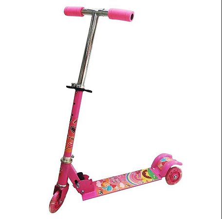 Patinete Infantil Dobrável e Ajustável Rosa ou Azul Radical