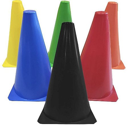 Kit 10 Cone Agilidade Funcional Treino Demarcatório 24cm