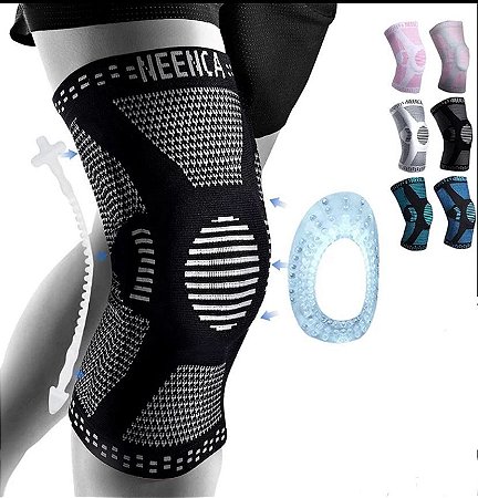 Joelheira Ortopédica Impacto com Reforço de Silicone suporte patela Profissional
