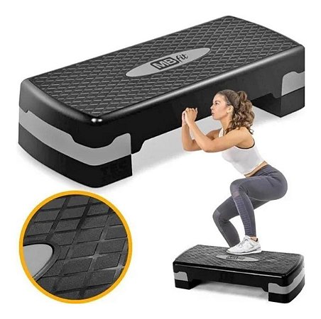 Step Profissional Plástico Ajustável  Altura níveis academia