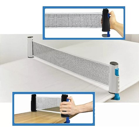 Kit Ping Pong Rede Retrátil Raquete + 3 Bolinha