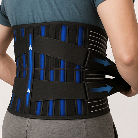 Faixa Abdominal Com Velcro Cinta Ajustável Fortalecimento
