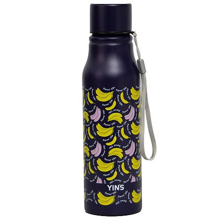 Garrafa de Água Térmica Alumínio Bananas 650ML Com Alça