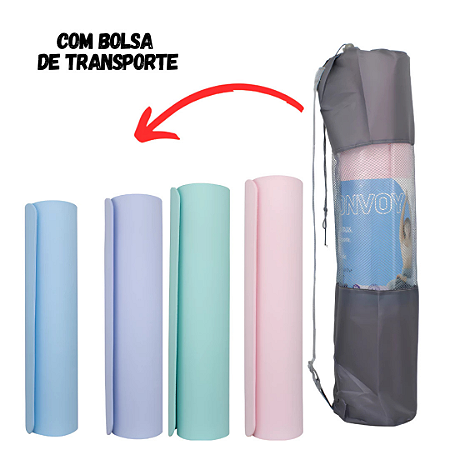 Tapete Yoga Pilates Com Bolsa Sacola Ginastica