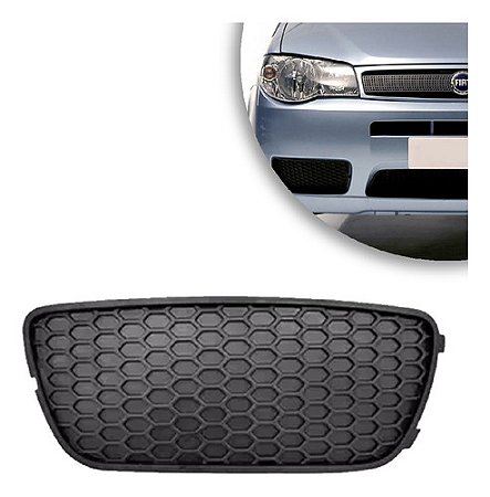 Grade Farol Milha Fiat Palio/siena 2004/2009 Sem Furo Le Cinza Esquerdo