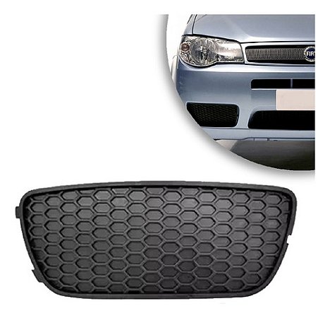 Grade Farol Milha Fiat Palio/siena 2004/2009 Sem Furo Ld Cinza Direito