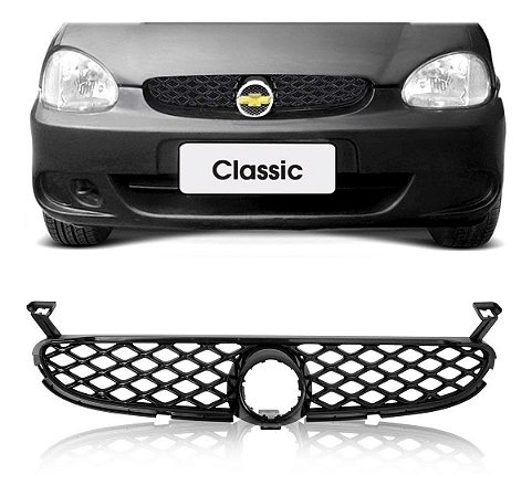 Grade Frontal Radiador Corsa Classic 00 01 02 03 Colmeia Preto