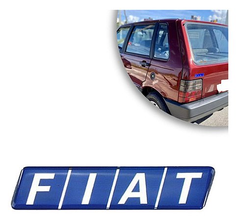 Emblema Fiat Resinado Porta Malas