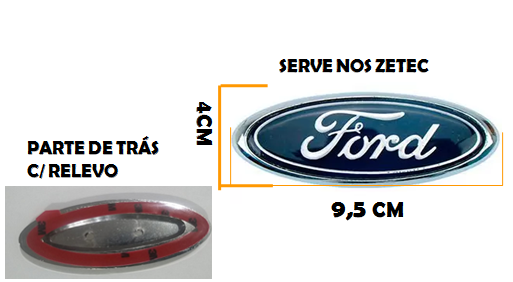 EMBLEMA FORD GRADE OVAL PORT HARA 3084