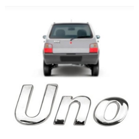 Emblema Escrita Uno Cromado Uno Mille 2004 2005 2006 2007 2008 2009 2010
