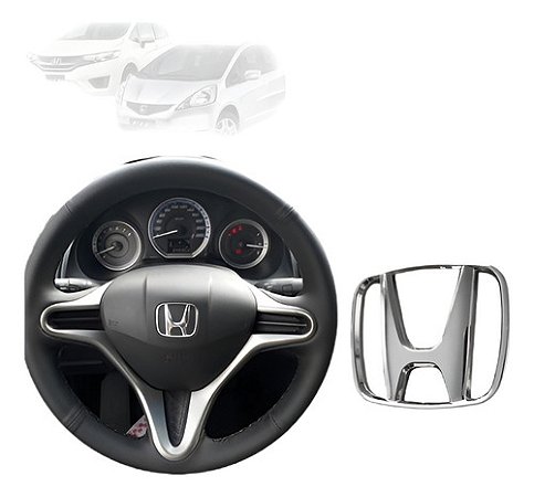 Emblema Adesivo H Honda Volante Fit City New Civic Hrv
