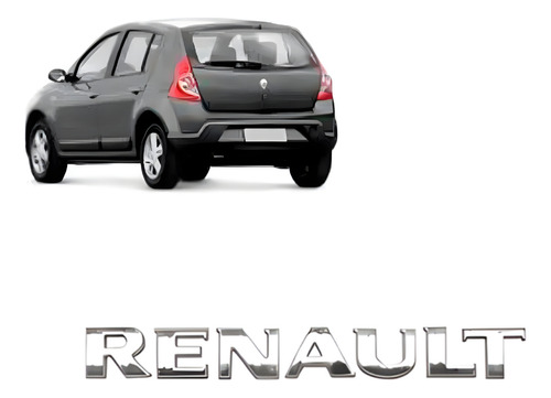 Emblema Escrita Renault 2007 2008 2013 2014 2015 2016 Cromado