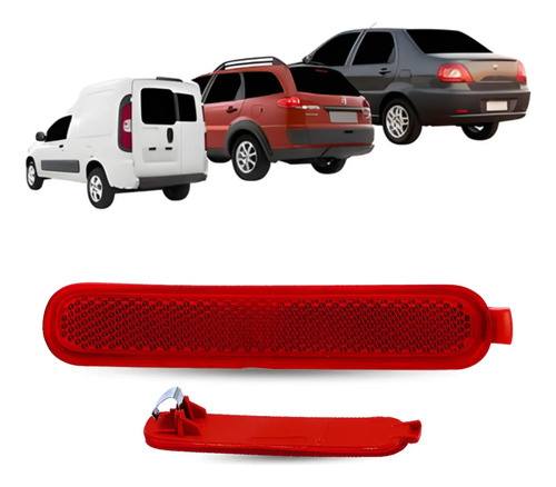 Par Refletor Parachoque Siena 01/16 Palio Weekend 09/16