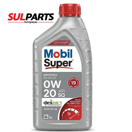 Óleo Motor Mobil Super 0w20 Sintético Dexos 1 Api Sq 1 Litro