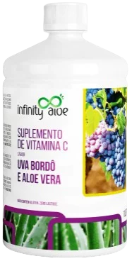 Suplemento de Vitamina C - Sabor Uva Bordô e Aloe Vera - 500ml  Infinity Aloe