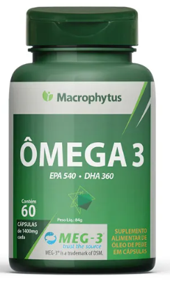 Omega 3 - 60 cápsulas de 1400mg  Macrophytus