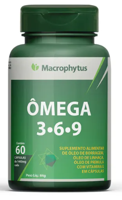 Omega 3-6-9 - 60 cápsulas de 1400mg  Macrophytus
