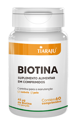 Biotina 45 mcg - 60 comprimidos - TIARAJU