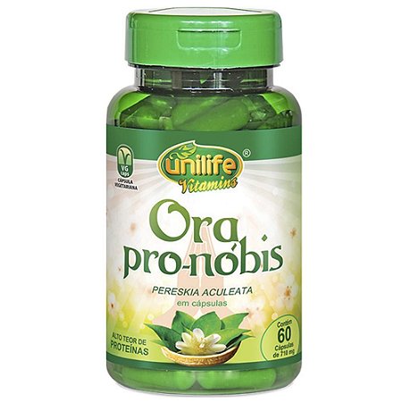 Ora-Pro-Nóbis 60 cápsulas 450mg Unilife