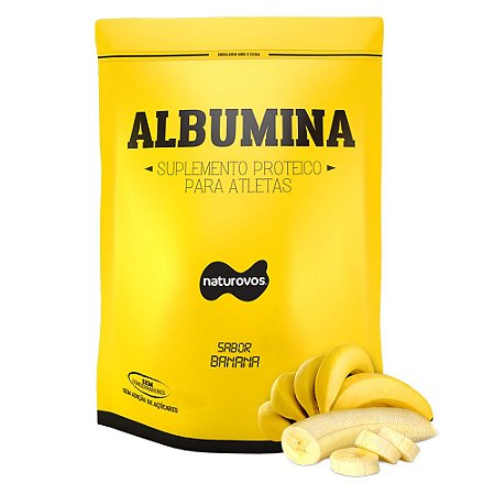 Albumina - Naturovos 500g  - Sabor Banana