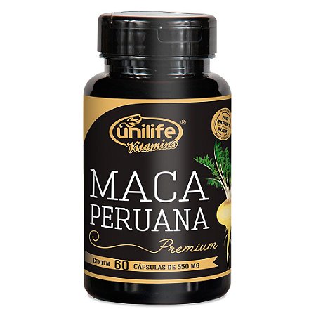 Maca Peruana 550mg 60cáps Unilife Premium