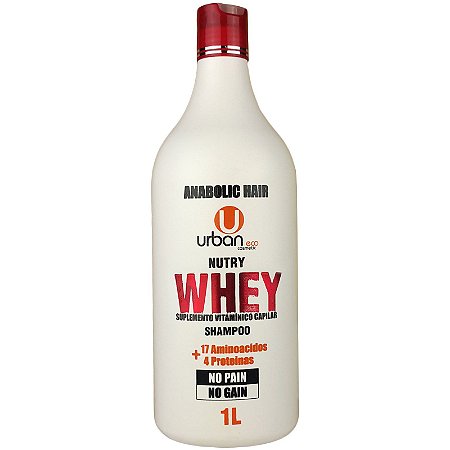 Shampoo Nutry Whey Suplemento Vitamínico Capilar No Pain No Gain 1 Litro - Urban Eco