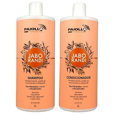 Kit Jaborandi Shampoo e Condicionador Queratina Energizante Auxilia Contra Oleosidade e Queda - Paiolla