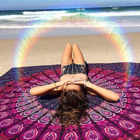 Manta Colcha Casal Queen, Capa de Sofa, Cortina, Tecido Painel  Mandala